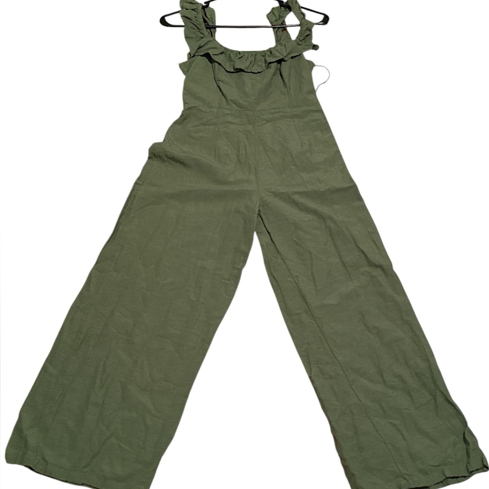 Japna Linen blend Jumpsuit Sz S Boho Hippie Vacay Casual Comfy Boho Summer Party